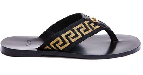 versace flip flops men's sale|versace greek sandals.